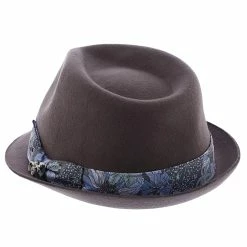 Accord - Santana Wool Felt Fedora Hat -fashionablehats Sales Shop h san371 grey 3
