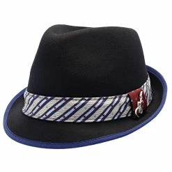 Notes - Santana Wool Felt Fedora Hat -fashionablehats Sales Shop h san372 blk 1a