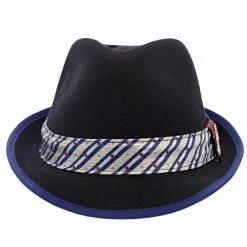 Notes - Santana Wool Felt Fedora Hat -fashionablehats Sales Shop h san372 blk 2a