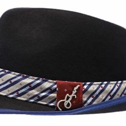 Notes - Santana Wool Felt Fedora Hat -fashionablehats Sales Shop h san372 blk 5a