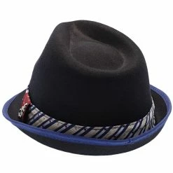 Notes - Santana Wool Felt Fedora Hat -fashionablehats Sales Shop h san372 blk 6a