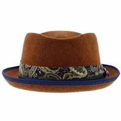 Cast - Santana Wool Felt Fedora Hat -fashionablehats Sales Shop h san395 rust 1a