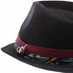 Selbo - Santana Wool Felt Fedora Hat -fashionablehats Sales Shop h san397 blk 4a