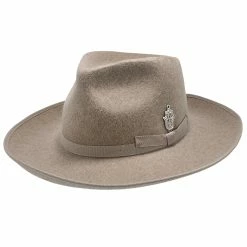 Nomad - Santana Wool Felt Fedora Hat -fashionablehats Sales Shop h san398 stone 0a da15245f 896a 467b 8218 83ebbb7d28e5