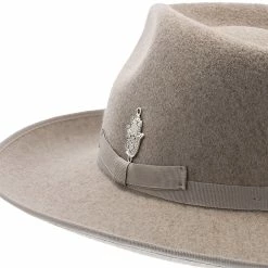 Nomad - Santana Wool Felt Fedora Hat -fashionablehats Sales Shop h san398 stone 3a