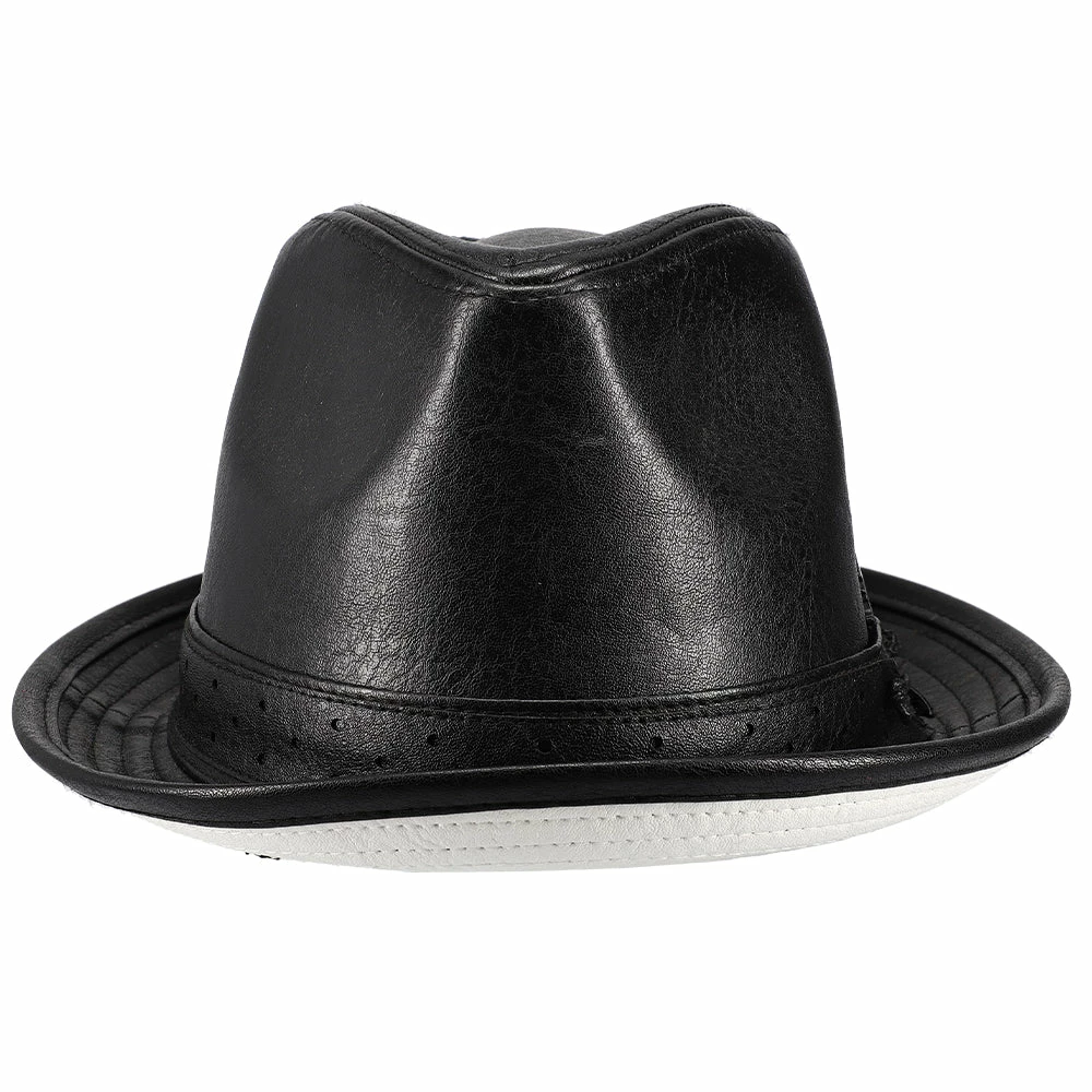 Stacy Adams Halden Vegan Leather Fedora Hat 5 Stacy Adams Halden Vegan Leather Fedora Hat - Image 3