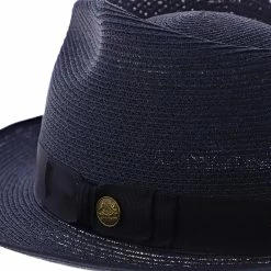 Inwood - Stetson Hemp Fedora Hat - TSINWDB -fashionablehats Sales Shop h tsinwdb navy 4