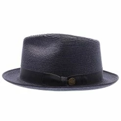 Inwood - Stetson Hemp Fedora Hat - TSINWDB -fashionablehats Sales Shop h tsinwdb navy 3a