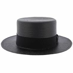 Keeneland - Stetson Shantung Straw Boater Hat -fashionablehats Sales Shop h tskeld blk 1a