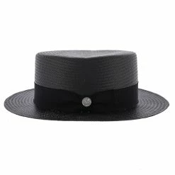 Keeneland - Stetson Shantung Straw Boater Hat -fashionablehats Sales Shop h tskeld blk 2a