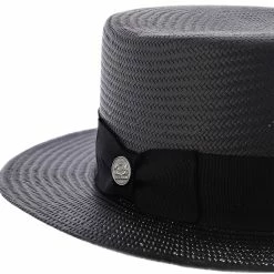 Keeneland - Stetson Shantung Straw Boater Hat -fashionablehats Sales Shop h tskeld blk 3a