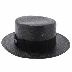 Keeneland - Stetson Shantung Straw Boater Hat -fashionablehats Sales Shop h tskeld blk 5a