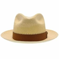Brentwood - Stetson Shantung Straw Fedora Hat -fashionablehats Sales Shop h tsmoor nat 1a