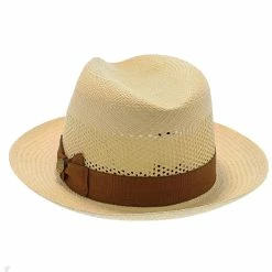 Brentwood - Stetson Shantung Straw Fedora Hat -fashionablehats Sales Shop h tsmoor nat 5a