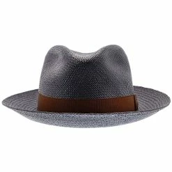 Brentwood - Stetson Shantung Straw Fedora Hat -fashionablehats Sales Shop h tsmoor navy 2a