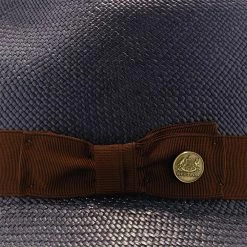 Brentwood - Stetson Shantung Straw Fedora Hat -fashionablehats Sales Shop h tsmoor navy 4a