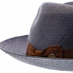 Brentwood - Stetson Shantung Straw Fedora Hat -fashionablehats Sales Shop h tsmoor navy 5a