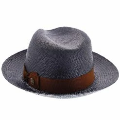 Brentwood - Stetson Shantung Straw Fedora Hat -fashionablehats Sales Shop h tsmoor navy 6a