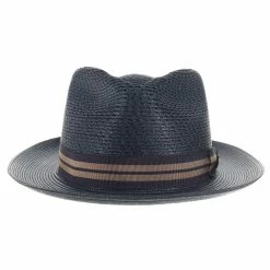 Nantucket - Stetson Milan Straw Fedora Hat 29 Nantucket - Stetson Milan Straw Fedora Hat -fashionablehats Sales Shop h tsnant navy 2a