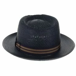 Nantucket - Stetson Milan Straw Fedora Hat 34 Nantucket - Stetson Milan Straw Fedora Hat -fashionablehats Sales Shop h tsnant navy 6a