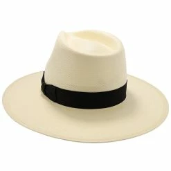 Santa Monica - Stetson Natural Wide Brim Shantung Straw Fedora Hat -fashionablehats Sales Shop h tsstmok nat 5a