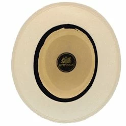 Santa Monica - Stetson Natural Wide Brim Shantung Straw Fedora Hat -fashionablehats Sales Shop h tsstmok nat 6a