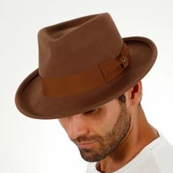 Capital - Walrus Crushable Hat Wool Felt Fedora - H7000 -fashionablehats Sales Shop h7000 pecan 2