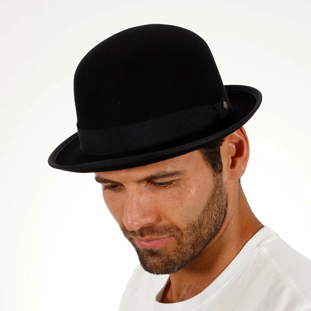 The Legend - Walrus Hats Black Wool Felt Bowler Hat - H7003 18 The Legend - Walrus Hats Black Wool Felt Bowler Hat - H7003 - Image 16