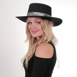 Serpentine - Walrus Hats Wool Felt Bolero Hat -fashionablehats Sales Shop h7026 blk 4