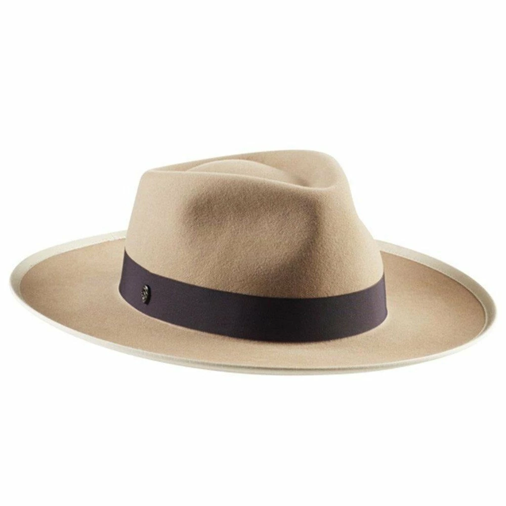 Carraway - Helen Kaminski Wide Flat Brim Wool Felt Fedora 4 Carraway - Helen Kaminski Wide Flat Brim Wool Felt Fedora - Image 2