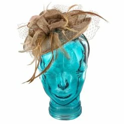 Jeanne Simmons Feather Taupe Sinamay Fascinator Hat -fashionablehats Sales Shop jeanne simmons fascinator feather jeanne simmons taupe sinamay fascinator hat 4396 hat 16524278038668