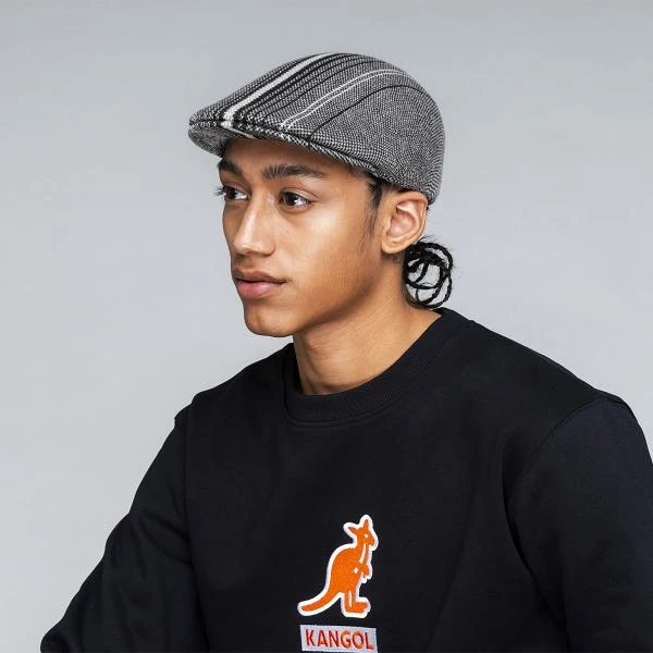 Kangol Birds Eye Stripe 507 Cotton Flat Cap 8 Kangol Birds Eye Stripe 507 Cotton Flat Cap - Image 6