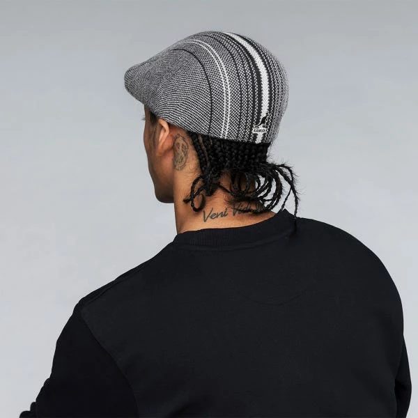 Kangol Birds Eye Stripe 507 Cotton Flat Cap 7 Kangol Birds Eye Stripe 507 Cotton Flat Cap - Image 5