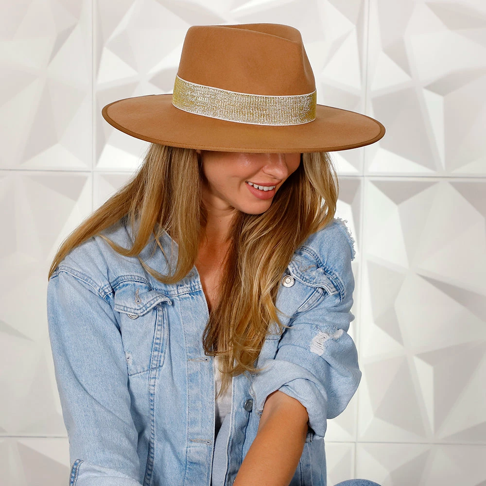 Walrus Hats Castle Brown W/ Festival Bands Wool Fedora Hat 9 Walrus Hats Castle Brown W/ Festival Bands Wool Fedora Hat - Image 7