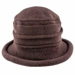 Genevra - Scala LW399 Walnut Crushable Boiled Wool Cloche Hat -fashionablehats Sales Shop scala cloche genevra scala lw399 walnut crushable boiled wool cloche hat hat 16524323160204