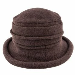 Genevra - Scala LW399 Walnut Crushable Boiled Wool Cloche Hat -fashionablehats Sales Shop scala cloche genevra scala lw399 walnut crushable boiled wool cloche hat hat 16524323258508