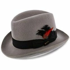 Dashing - Scala WF545 Wool Felt Homburg Hat 26 Dashing - Scala WF545 Wool Felt Homburg Hat -fashionablehats Sales Shop scala homburg light grey large dashing scala wf545 wool felt homburg hat hat 16524344295564