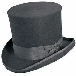 The Topper - Scala WF567 Grey Wool Felt Top Hat - 7" Tall -fashionablehats Sales Shop scala top grey large the topper scala wf567 grey wool felt top hat 7 tall hat 16556519915660