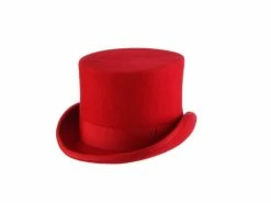 Twain - Scala WF569 Brown Wool Felt Top Hat - 5.5" Tall -fashionablehats Sales Shop scala top red small twain scala wf569 brown wool felt top hat 5 5 tall hat 17331645841548