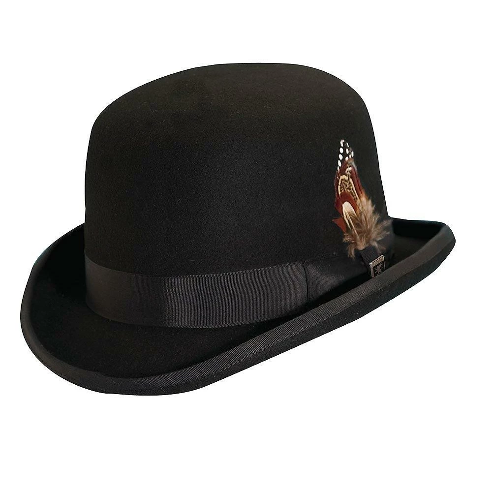 Bordeaux - Stacy Adams SAW506 Ivory Wool Felt Derby Hat 4 Bordeaux - Stacy Adams SAW506 Ivory Wool Felt Derby Hat - Image 2