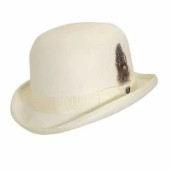 Bordeaux - Stacy Adams SAW506 Ivory Wool Felt Derby Hat 8 Bordeaux - Stacy Adams SAW506 Ivory Wool Felt Derby Hat -fashionablehats Sales Shop stacy adams bowler bordeaux stacy adams saw506 ivory wool felt derby hat hat 16524331090060