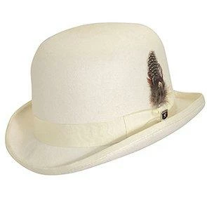 Bordeaux - Stacy Adams SAW506 Ivory Wool Felt Derby Hat 6 Bordeaux - Stacy Adams SAW506 Ivory Wool Felt Derby Hat - Image 4