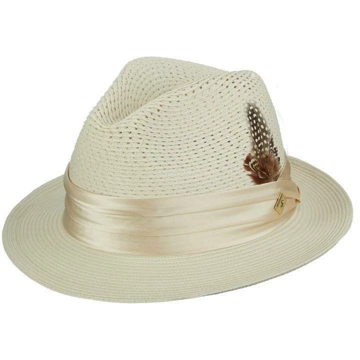 Stacy Adams Dublin Poly Braid Straw Fedora Hat 3 Stacy Adams Dublin Poly Braid Straw Fedora Hat