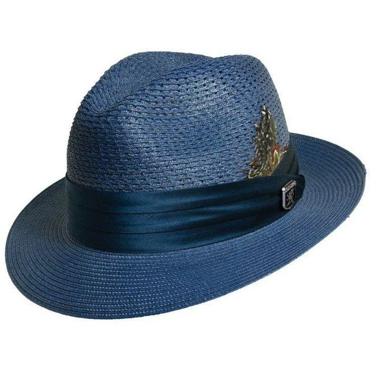 Stacy Adams Dublin Poly Braid Straw Fedora Hat 5 Stacy Adams Dublin Poly Braid Straw Fedora Hat - Image 3