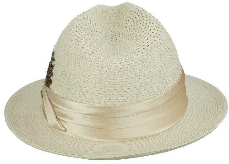 Stacy Adams Dublin Poly Braid Straw Fedora Hat 9 Stacy Adams Dublin Poly Braid Straw Fedora Hat - Image 7