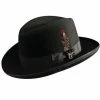 Valerio - Stacy Adams Royal Wool Felt Homburg Hat -fashionablehats Sales Shop stacy adams homburg black large valerio stacy adams saw545 royal wool felt homburg hat hat 16524331417740