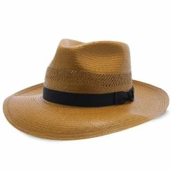 Stetson Alderton Shantung Straw Fedora Hat -fashionablehats Sales Shop stetson fedora alderton stetson shantung fedora hat hat 16524863602828