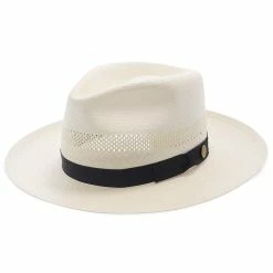 Stetson Alderton Shantung Straw Fedora Hat -fashionablehats Sales Shop stetson fedora alderton stetson shantung fedora hat hat 16524863668364