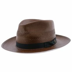 Stetson Alderton Shantung Straw Fedora Hat -fashionablehats Sales Shop stetson fedora alderton stetson shantung fedora hat hat 17284456939660
