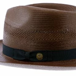 Stetson Alderton Shantung Straw Fedora Hat -fashionablehats Sales Shop stetson fedora alderton stetson shantung fedora hat hat 17284458709132